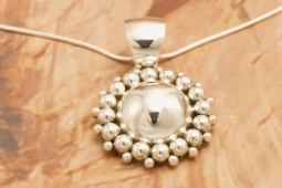 Artie Yellowhorse Sterling Silver Rising Sun Pendant
